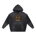 Vintage Washed Frayed Fleece Hoodie