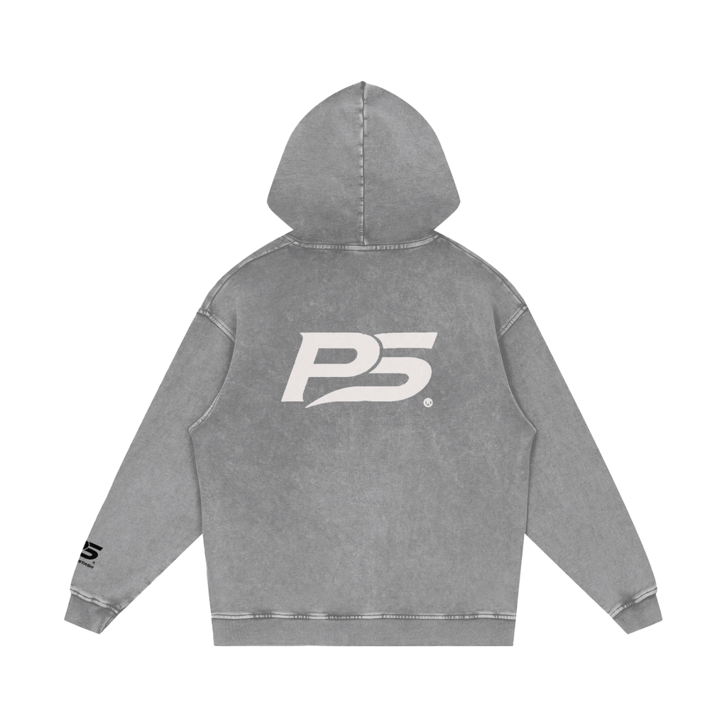 Snow Washed Loose Cotton Hoodie