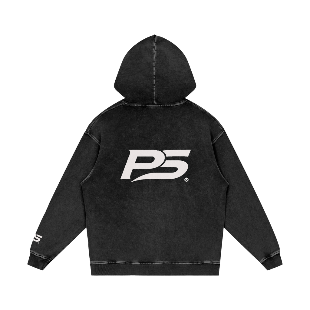 Snow Washed Loose Cotton Hoodie