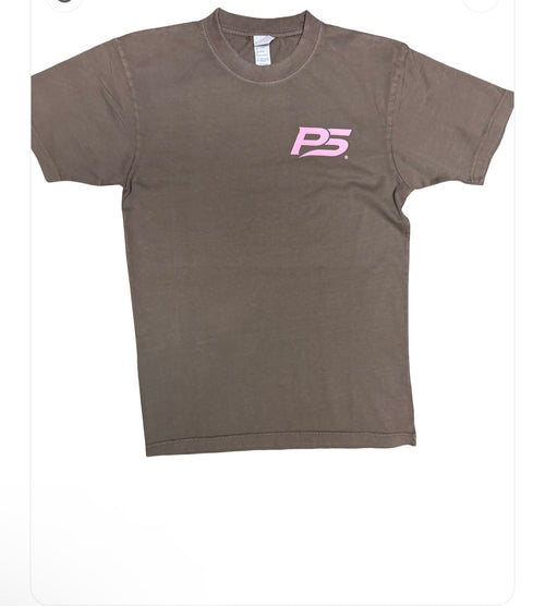 Mocha & pink logo tees