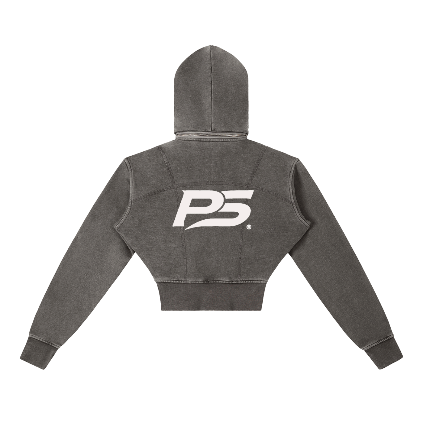 Vintage Washed Cropped Fleece Hoodie