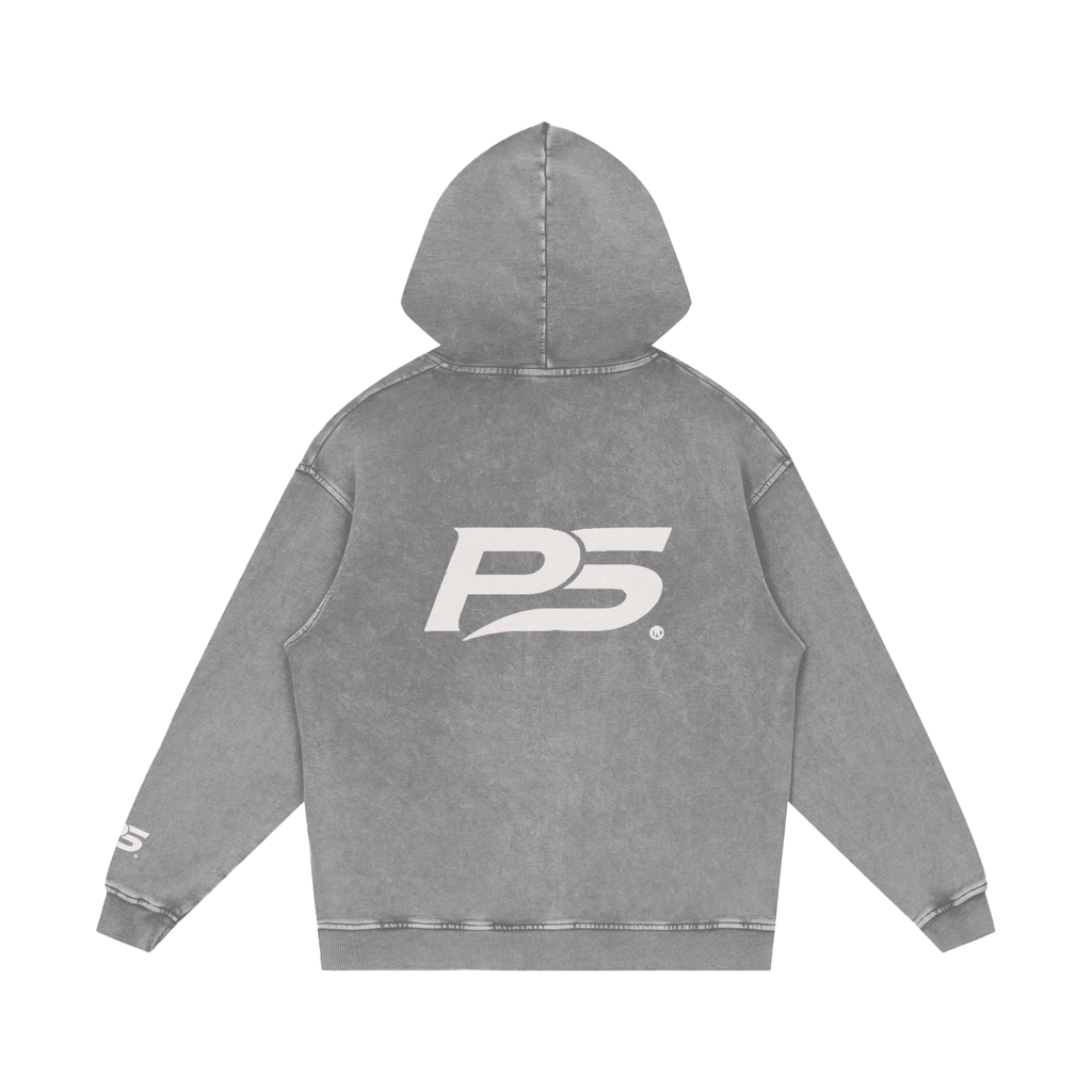 Snow Washed Loose Cotton Hoodie